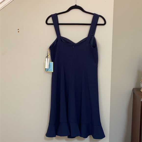 CeCe Mood Blue Sleeveless Dress. - Picture 2 of 11
